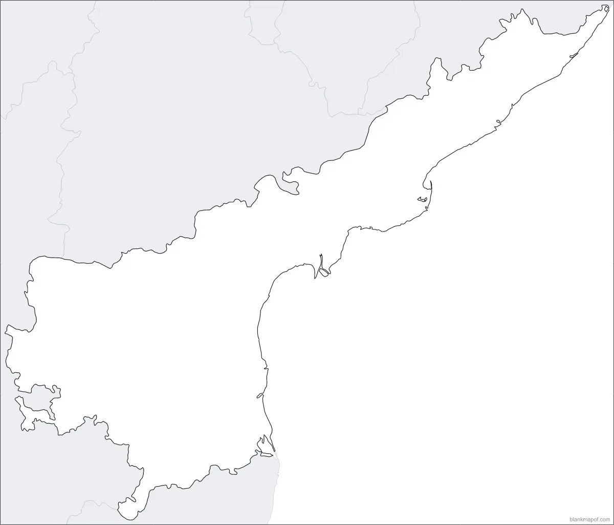 Blank map of Andhra Pradesh