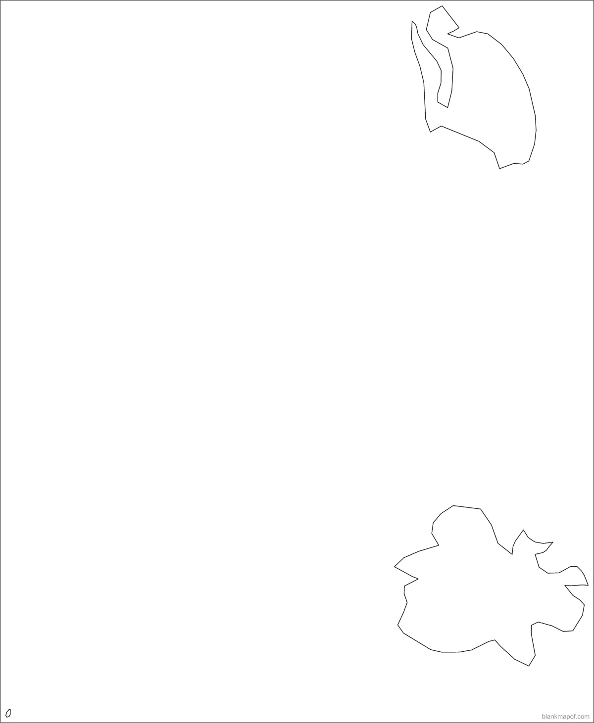 Blank map of Antigua and Barbuda, outline