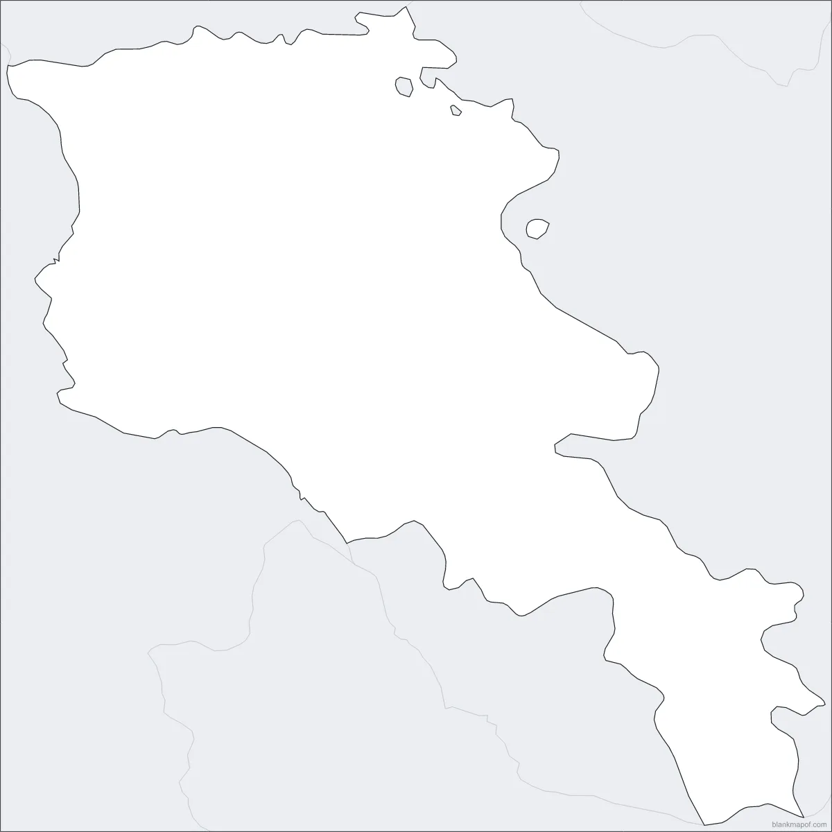 Blank map of Armenia, outline