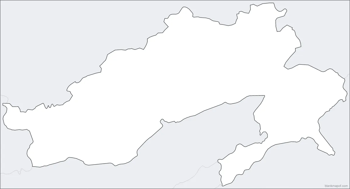 Blank map of Arunachal Pradesh