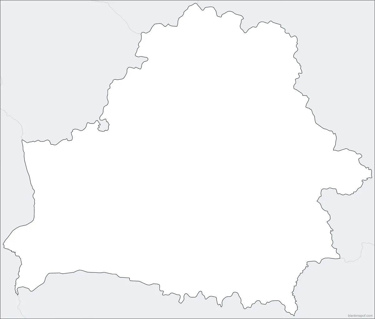 Blank map of Belarus, outline