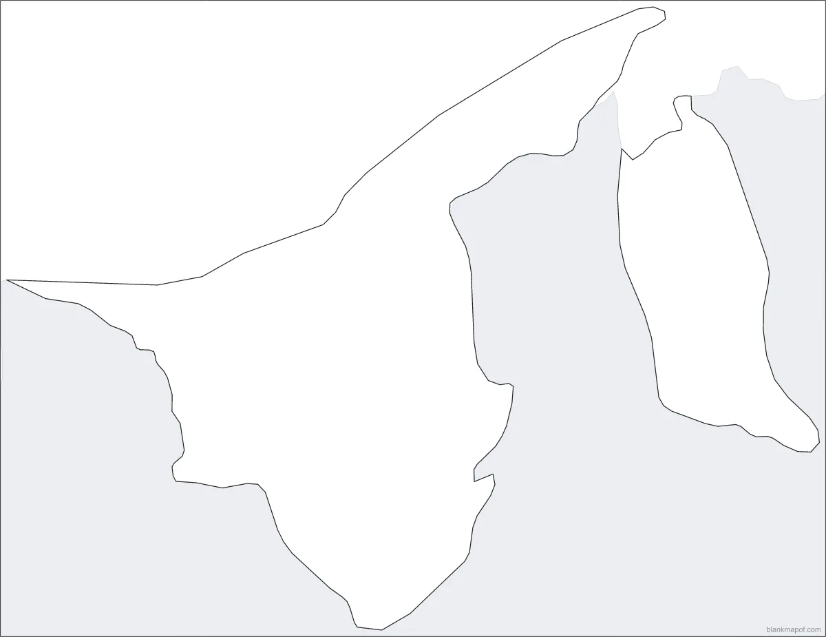 Blank map of Brunei, outline
