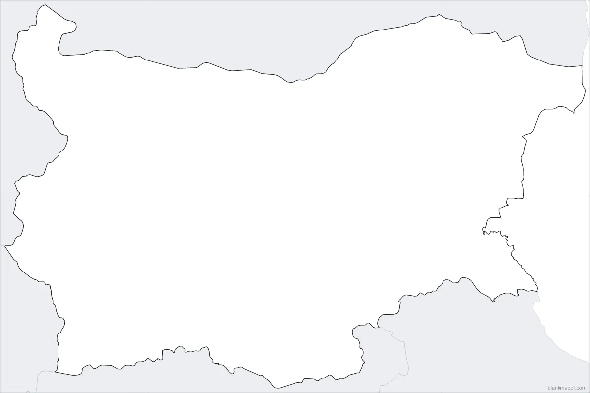 Blank map of Bulgaria, outline