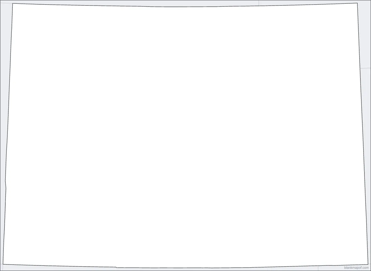 Blank map of Colorado, outline
