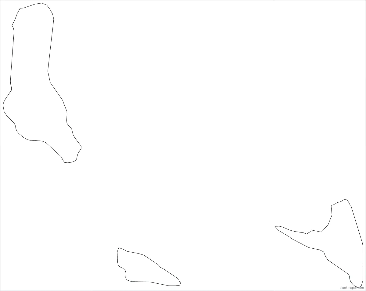 Blank map of the Comoros, outline
