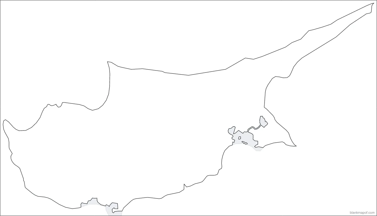 Blank map of Cyprus, outline