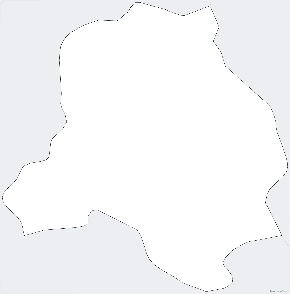 Blank map of Delhi, with lat/long grid