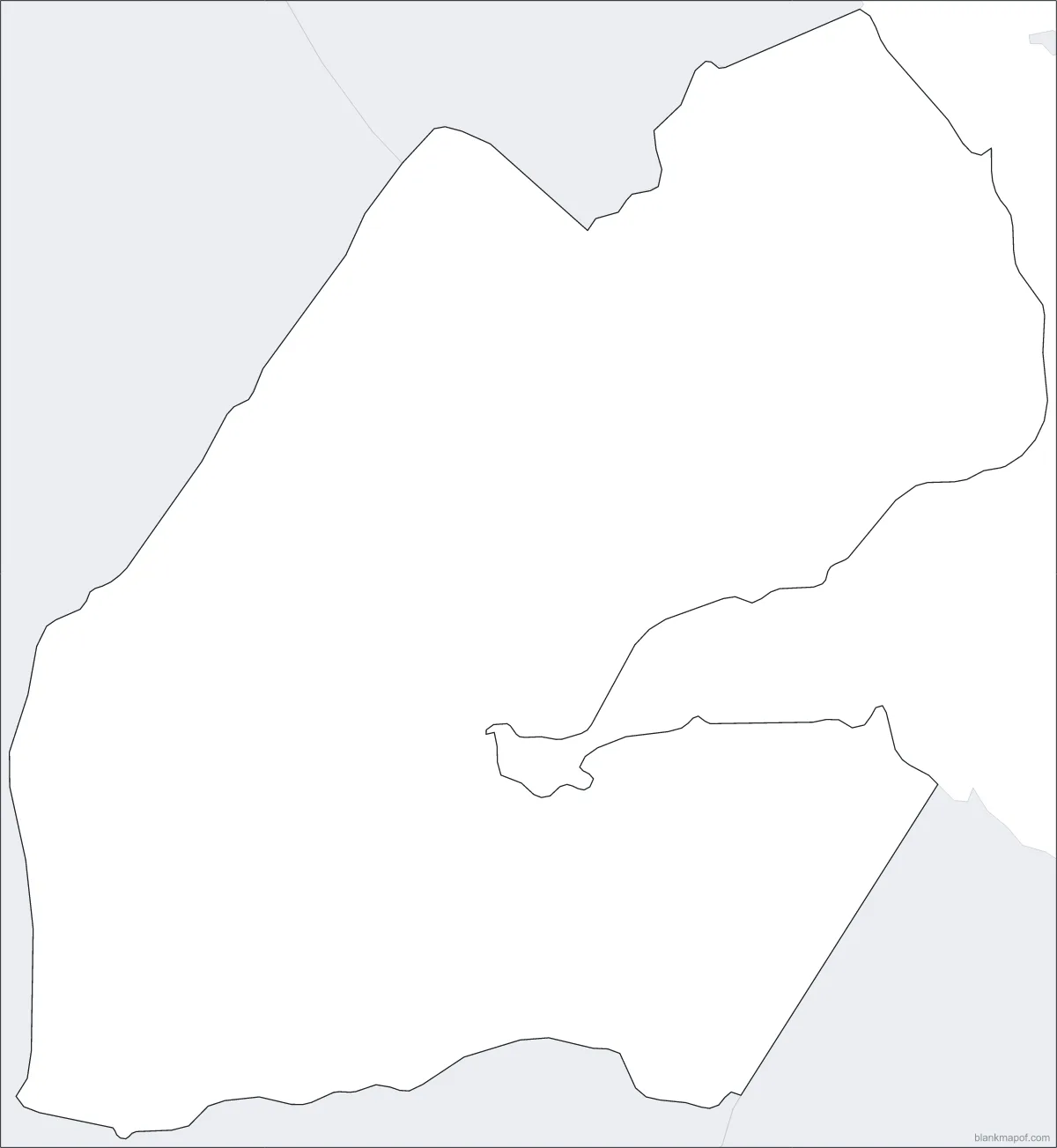 Blank map of Djibouti, outline
