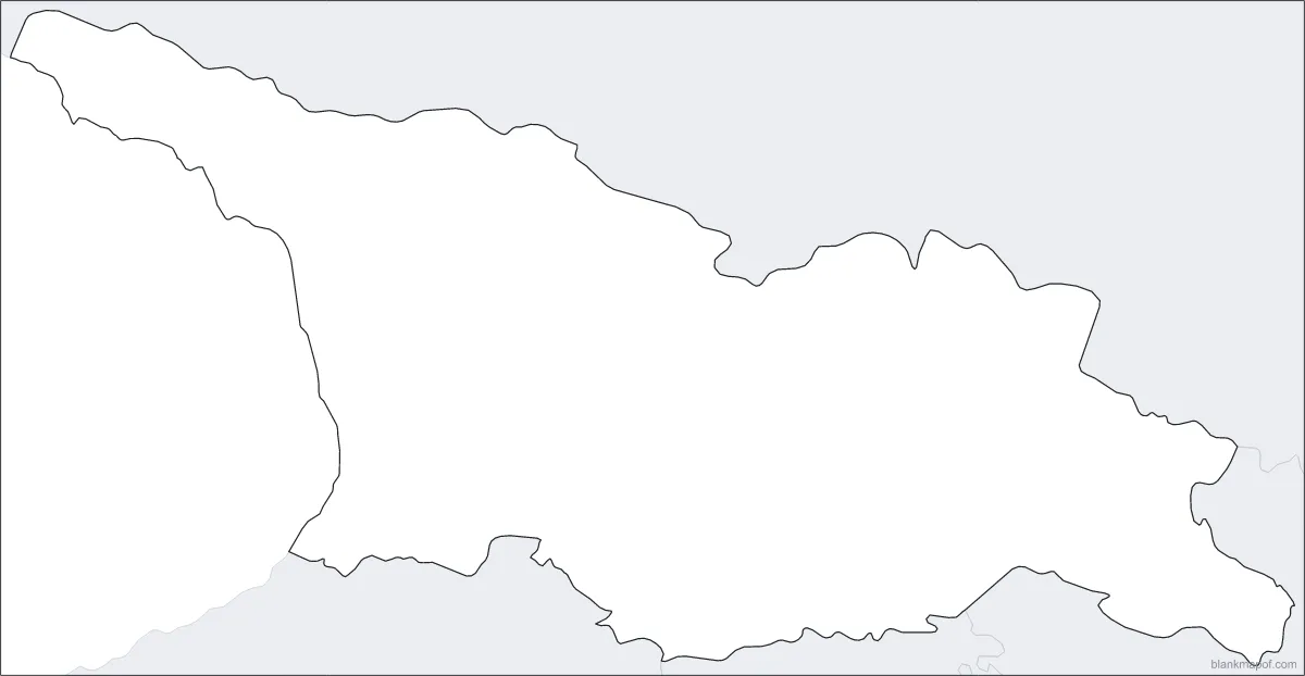 Blank map of Georgia, outline