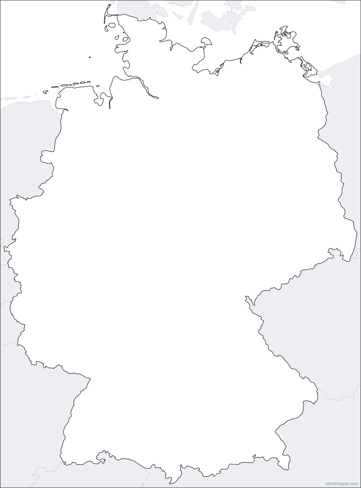 Blank map of Germany, outline