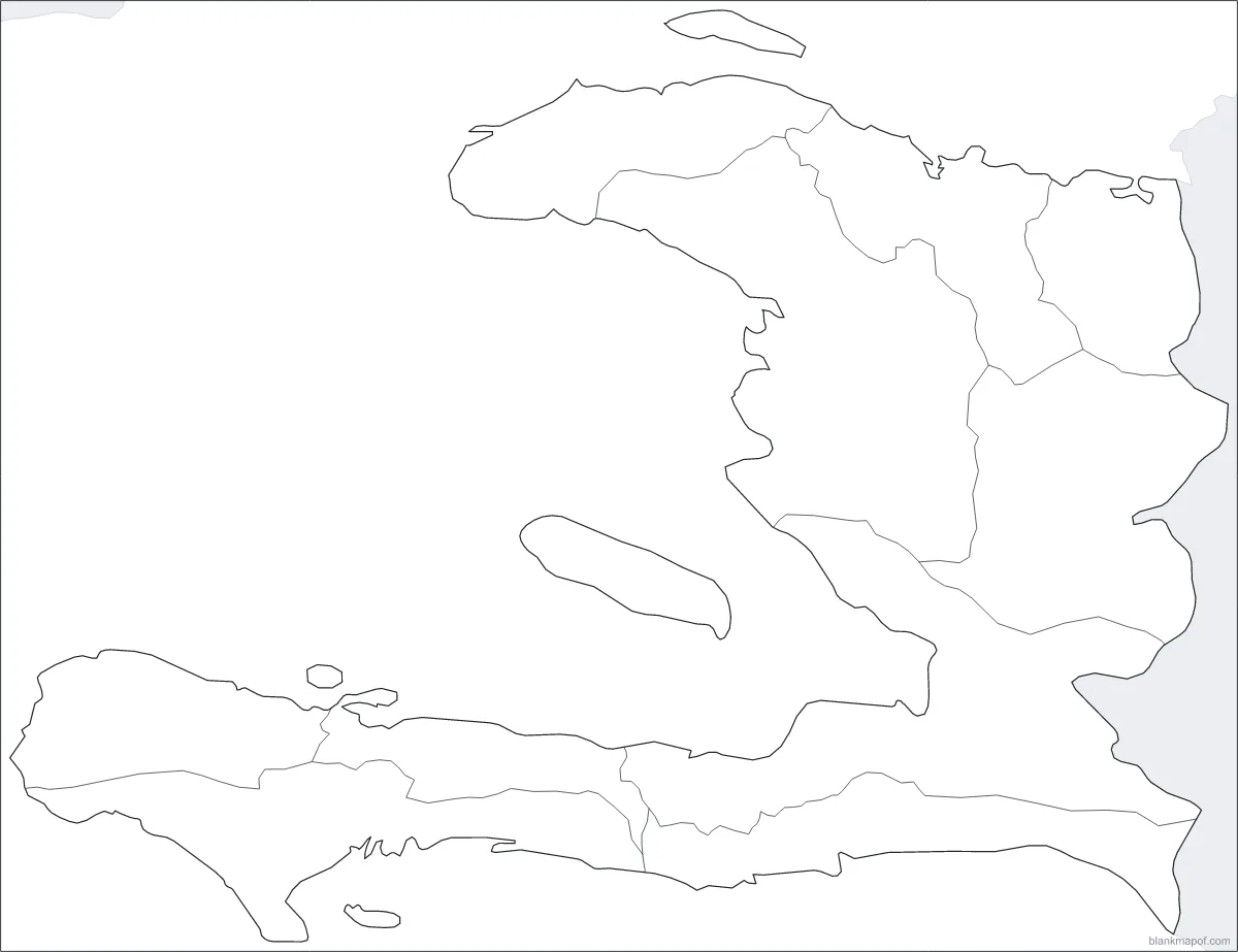 Blank map of Haiti