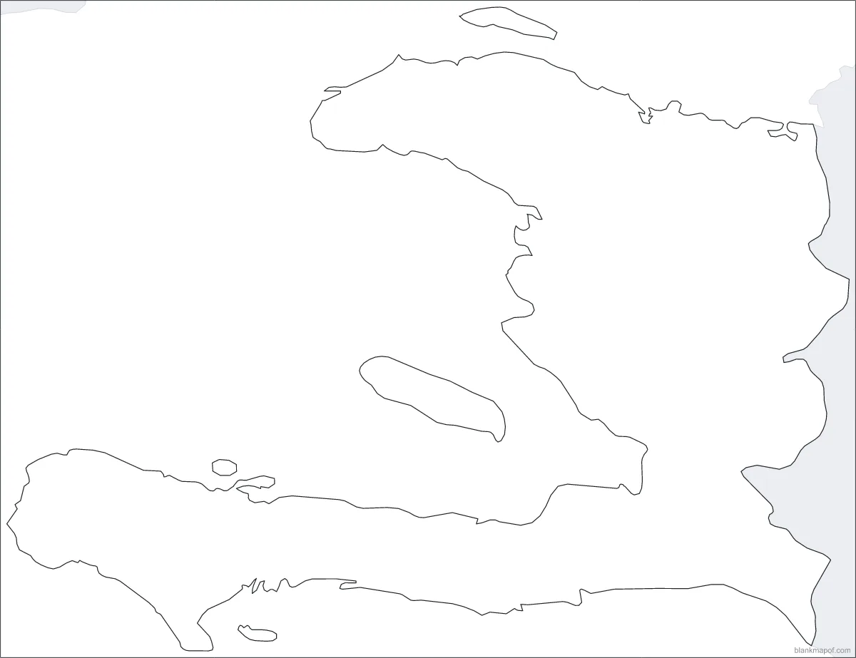 Blank map of Haiti, outline