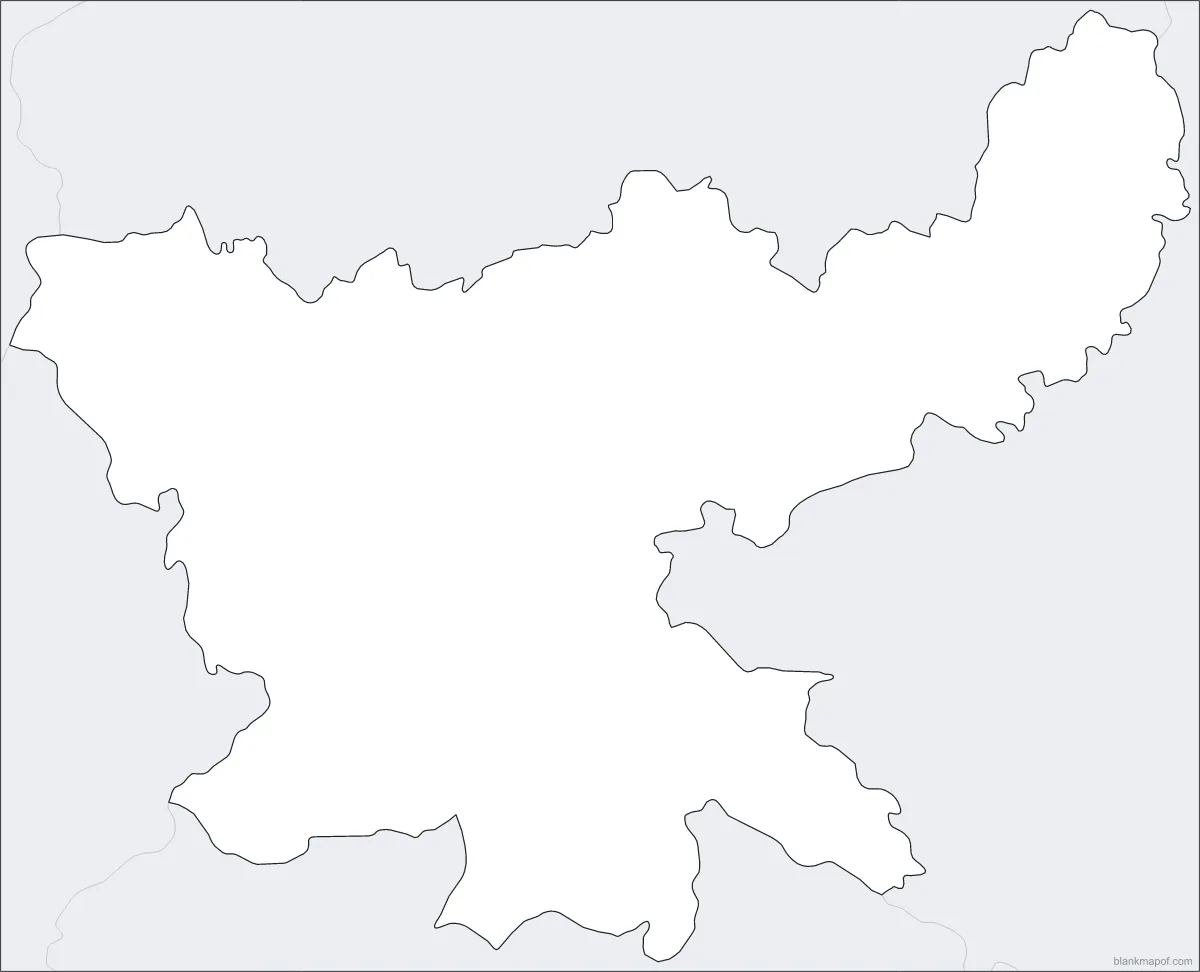Blank map of Jharkhand
