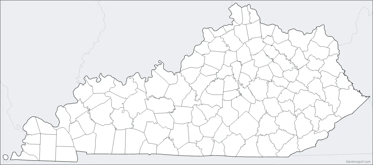 Blank map of Kentucky