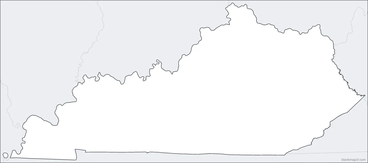 Blank map of Kentucky, outline