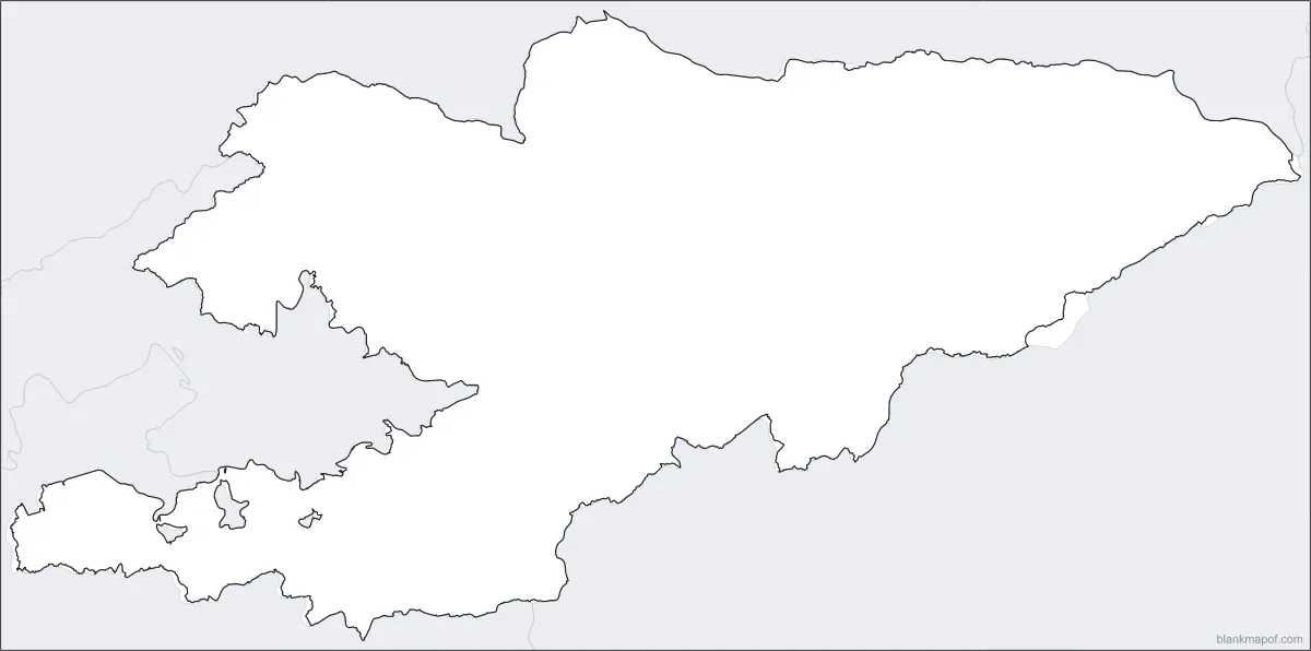 Blank map of Kyrgyzstan, outline