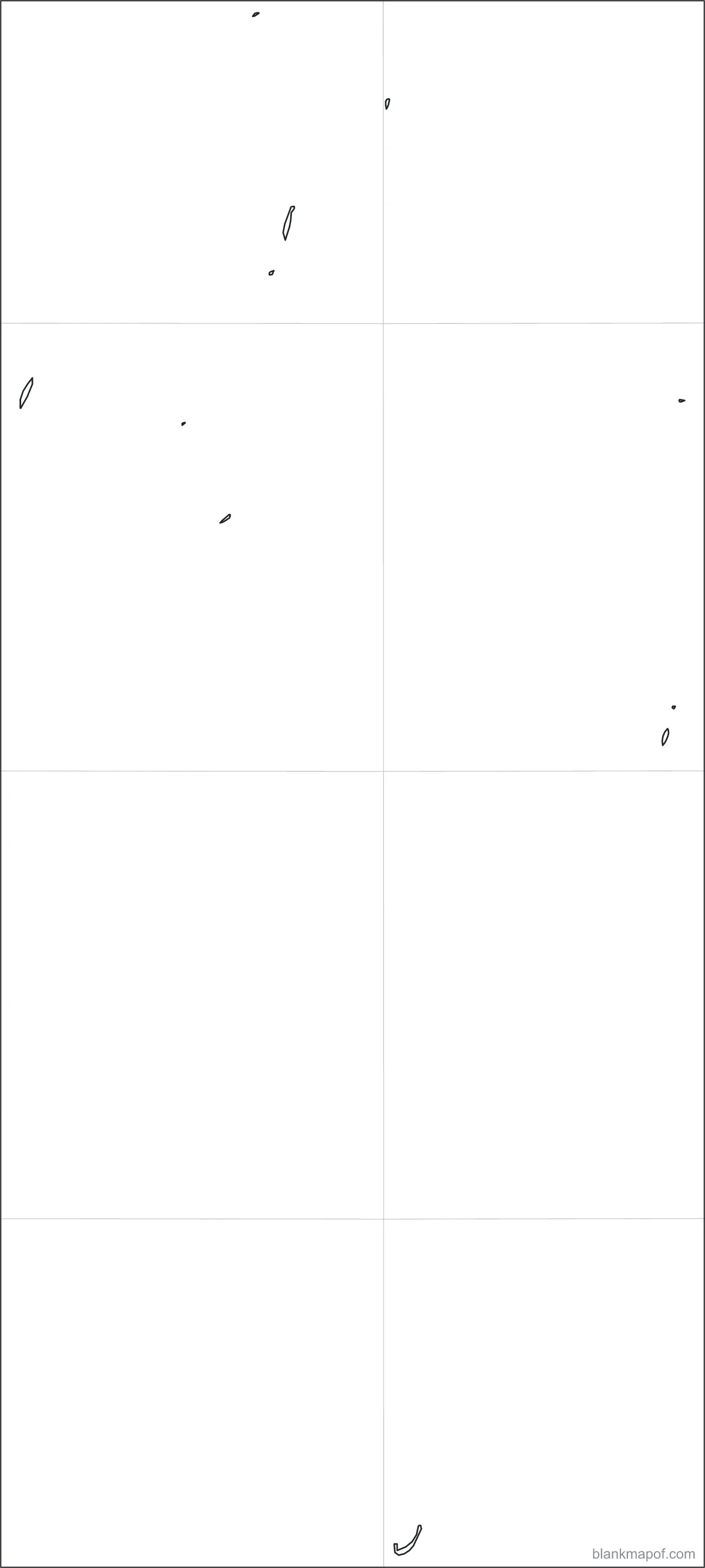 Blank map of Lakshadweep, with lat/long grid