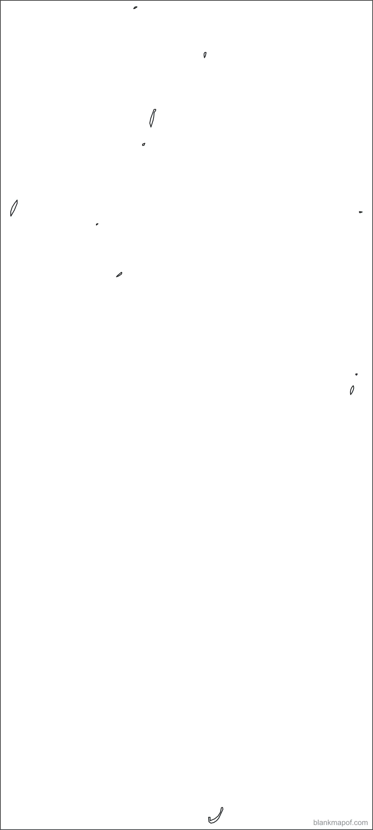 Blank map of Lakshadweep, outline