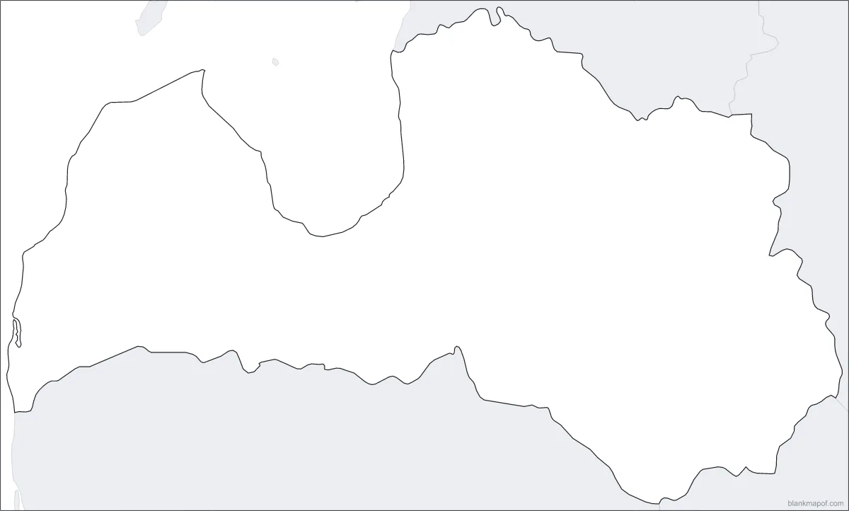 Blank map of Latvia, outline