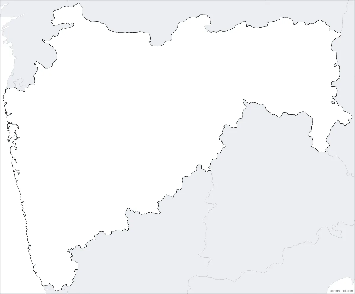 Blank map of Maharashtra