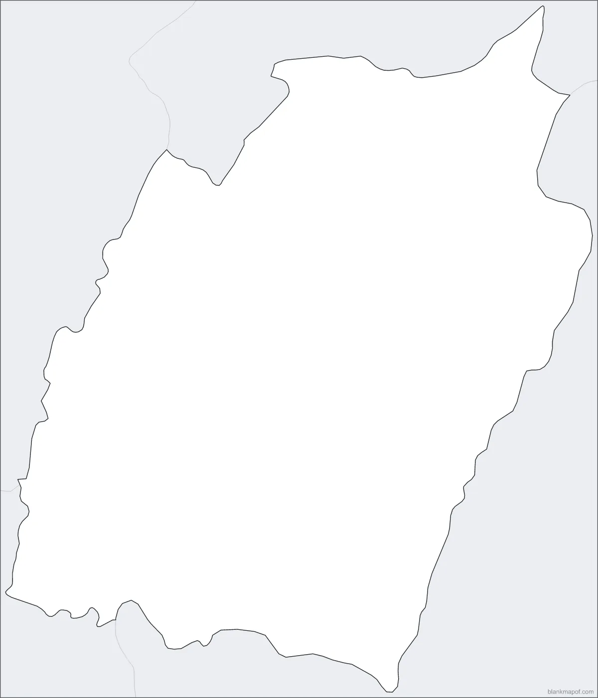 Blank map of Manipur, outline