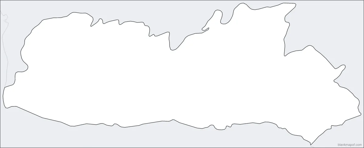 Blank map of Meghalaya