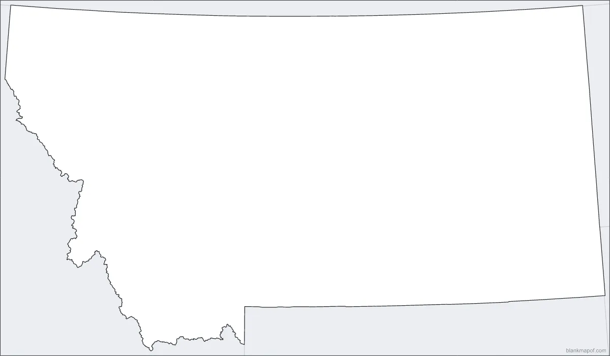 Blank map of Montana, outline