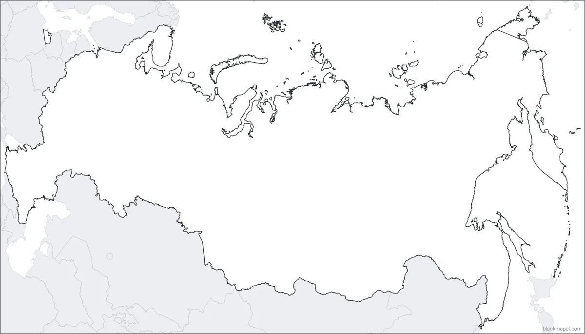 Blank map of Russia, outline