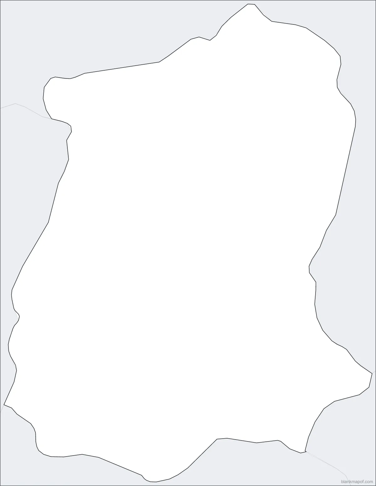Blank map of Sikkim, with lat/long grid
