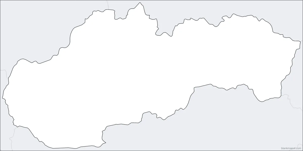 Blank map of Slovakia, outline
