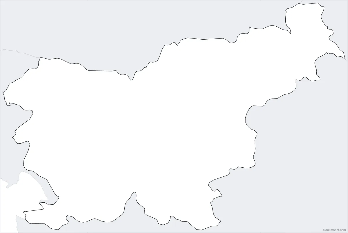 Blank map of Slovenia, outline