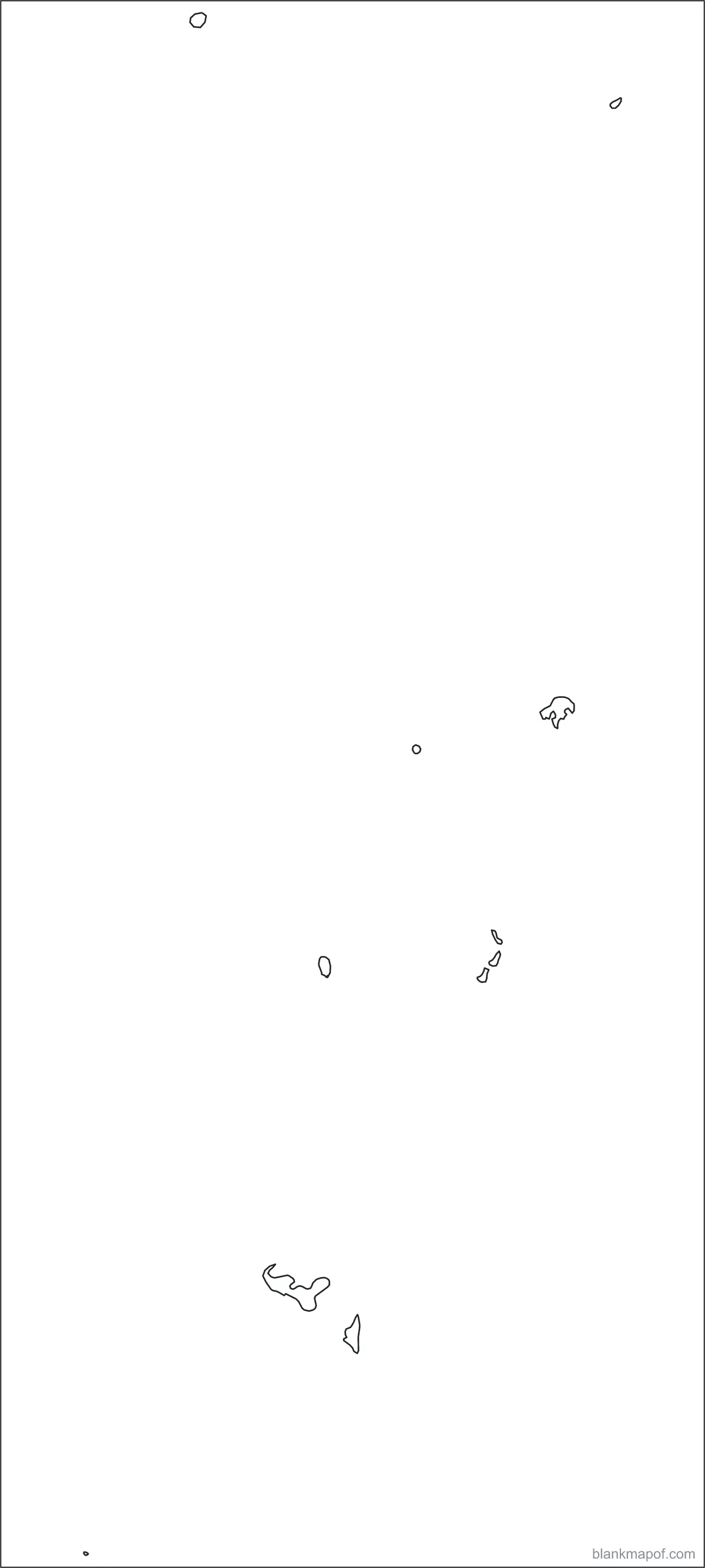 Blank map of Tonga