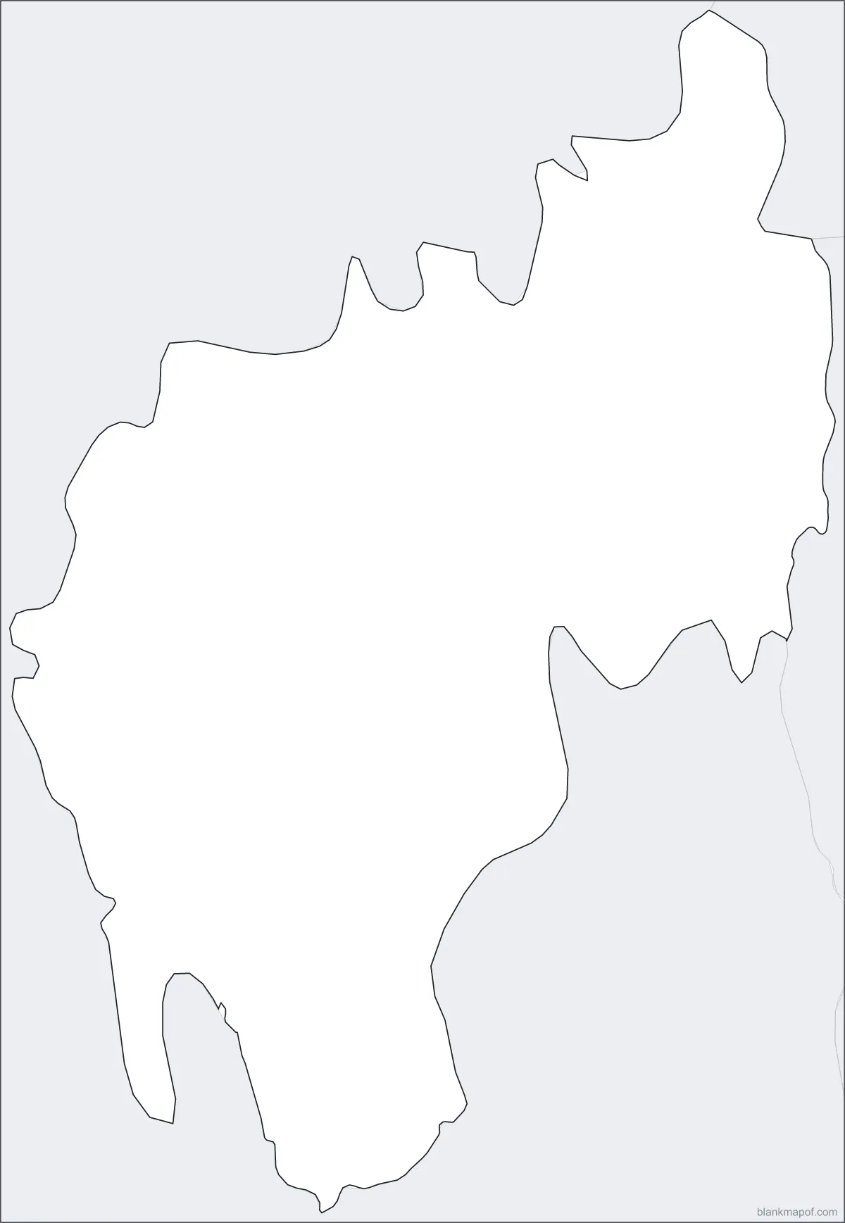 Blank map of Tripura