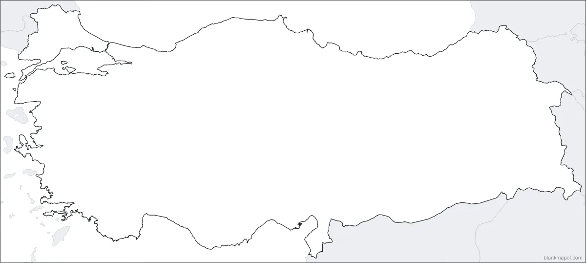 Blank map of Turkey, outline