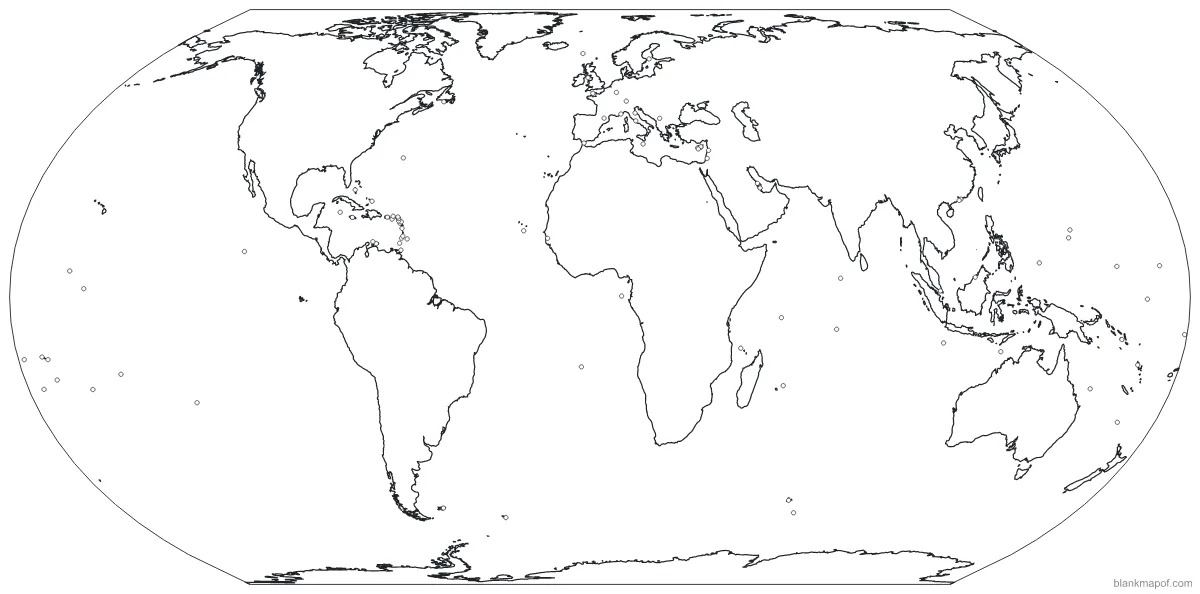 Blank map of the World, outline