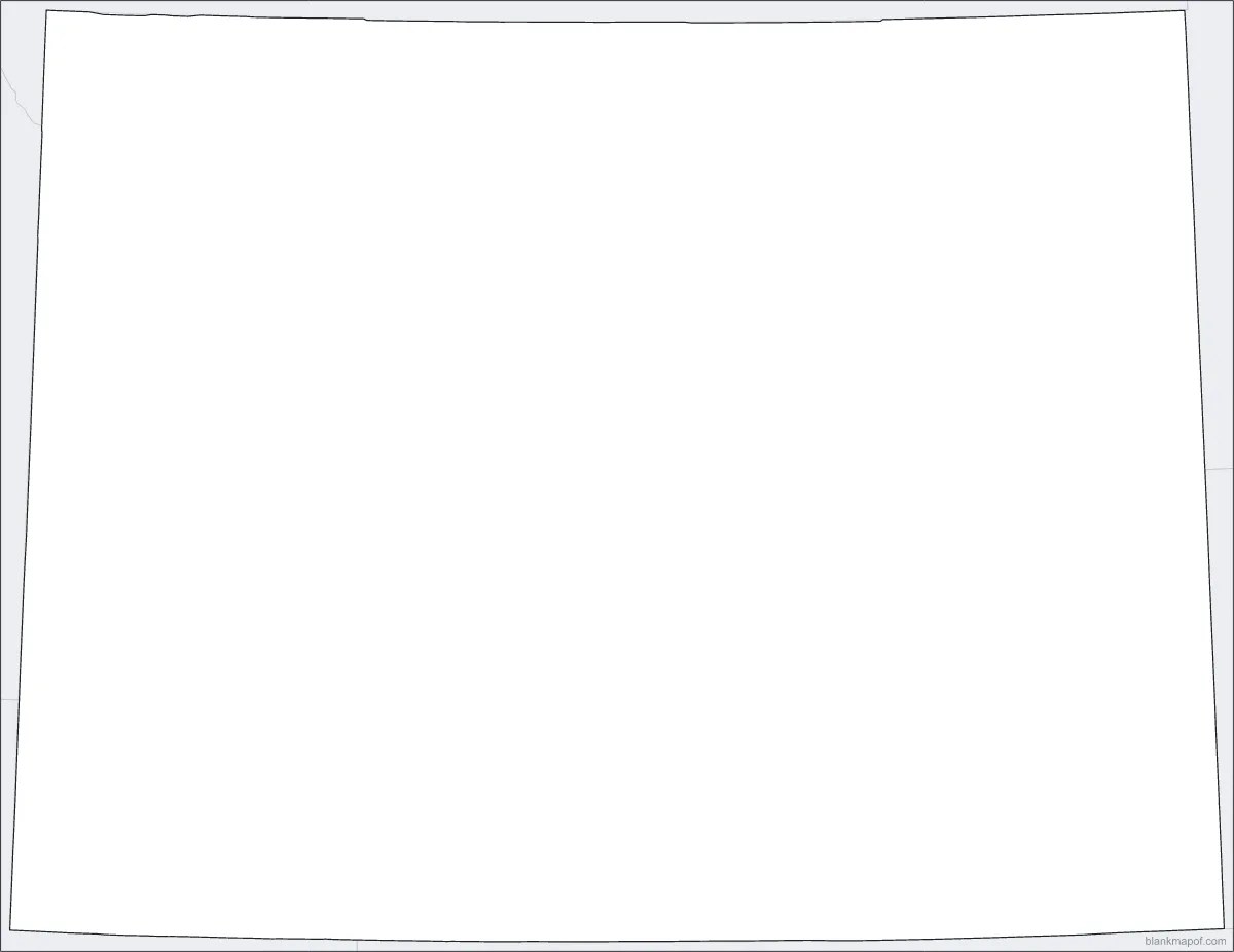 Blank map of Wyoming, outline
