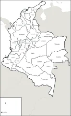 Blank Map of Colombia: Outline Map with 32 Departments (PDF)