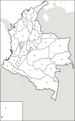 Blank Map of Colombia: Outline Map with 32 Departments (PDF)