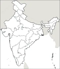 Blank Map of India: Political Outline Map with States (PDF)