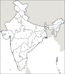 Blank Map of India: Political Outline Map with States (PDF)