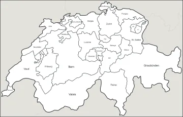 Blank Map of Switzerland: Free Printable & Editable (SVG, PNG, PDF)